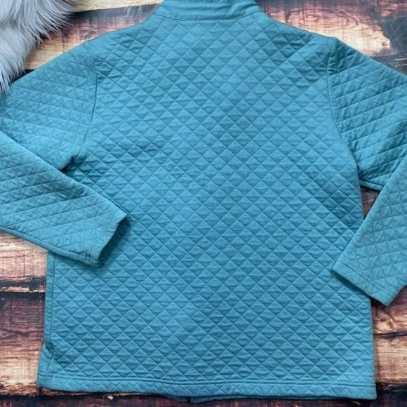 RELISTED LL Bean Teal Quilted Zip Up Jacket - Picture 7 of 7